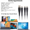 SHAZA Usb-A To Type-C PD 5A 100W Örgülü Hızlı Şarj ve Data Kablosu