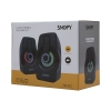 Snopy Snx23 2.0 Multimedia Rgb Işıklı 3W2 Usb Speaker,Siyah 