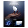 Spigen 20W USB-C Mini Hızlı Şarj Aleti/Şarj Isısını Düşürür GaN Destekli Akım Korumalı Güç Adaptörü iPhone & Android & iPad Type-C EE201 White - ACH08701