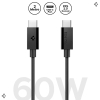 Spigen USB-C to USB-C 2 Metre Kablo 60W Güç / PPS 2.0 Super Hızlı Şarj / 480 Mbps Data Aktarım Hızı Type-C Ekstra Dayanıklı Black