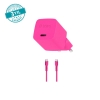 Ttec SmartCharger GAN 20W PD Seyahat Hızlı Şarj Aleti + USB-C - USB-C 3A Kablo Neon Pembe