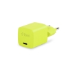 Ttec SmartCharger GAN 20W PD Seyahat Hızlı Şarj Aleti + USB-C - USB-C 3A Kablo Neon Sarı