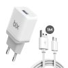Bix bxm12b usb-a port 10w pd chargıng Adapter & usb-a to mıkro usb cable,Siyah