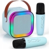 WowKids SY13 İki Mikrofonlu Mavi Karaoke Speaker